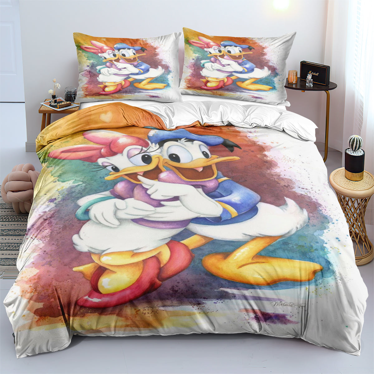Disney Donald Duck Duvet Cover Quilt Cover Pillowcase Bedding Set