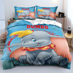 Disney Dumbo Elephant Duvet Cover Quilt Cover Pillowcase Bedding Set