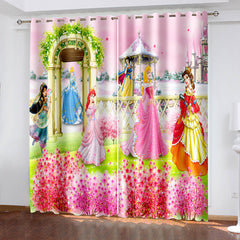 Disney Princess Blackout Curtains Drapes For Window Treatment Set