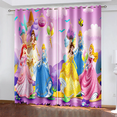 Disney Princess Blackout Curtains Drapes For Window Treatment Set