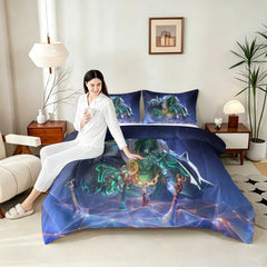 ‌Marvel Rivals Doctor Doom Comforter Pillowcase Sets Blanket All Season Reversible Quilted Duvet