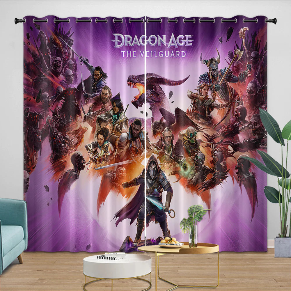 Dragon Age The Veilguard Blackout Curtain for Living Room Bedroom Window Treatment