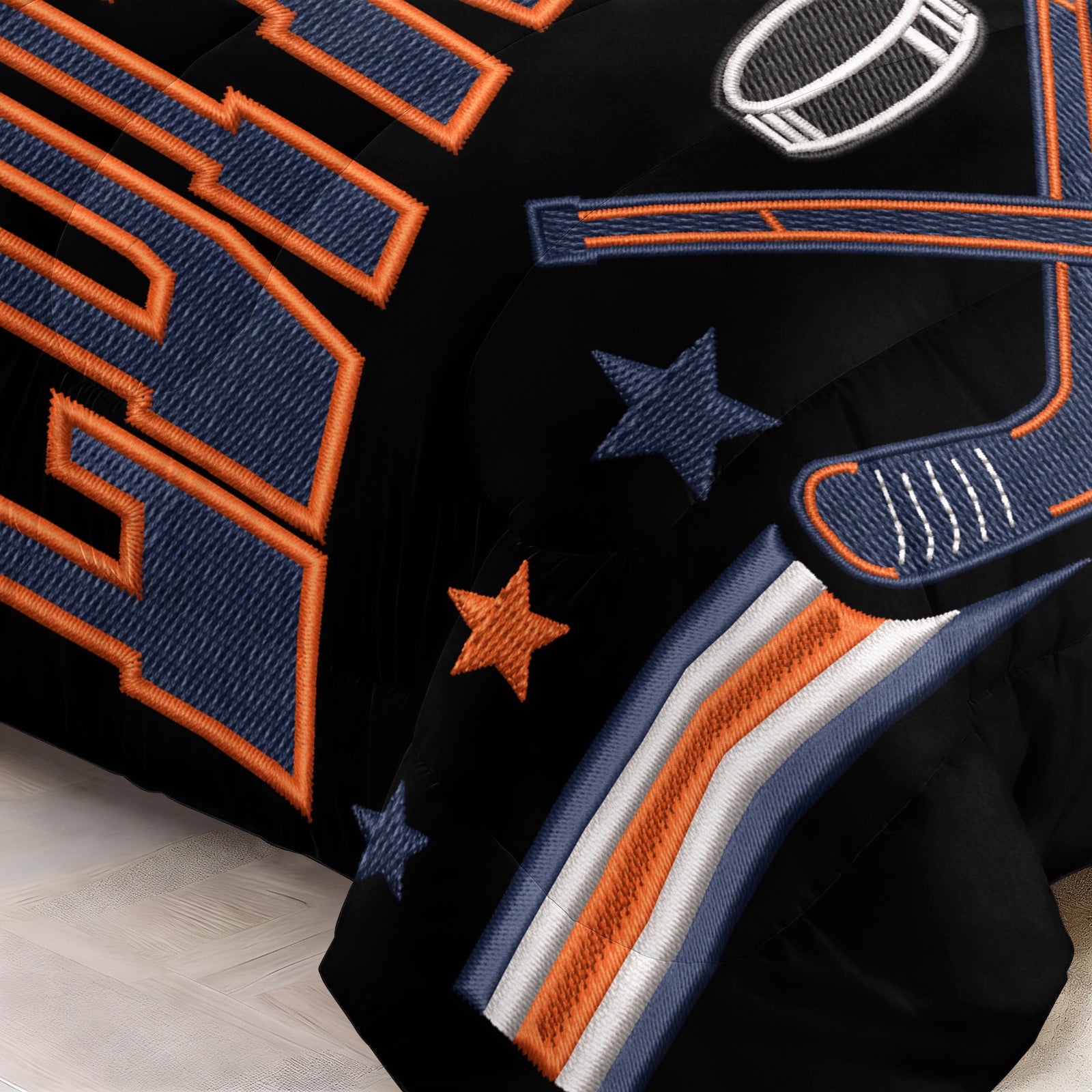 Edmonton Oilers Hockey League Comforter Pillowcase Sets Blanket All Season Reversible Quilted Duvet