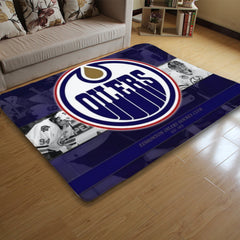 Edmonton Oilers Hockey League Carpet Living Room Bedroom Mats Kitchen Bathroom Rugs