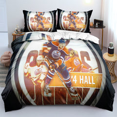 Edmonton Oilers Hockey League Duvet Cover Quilt Case Pillowcase Bedding Set