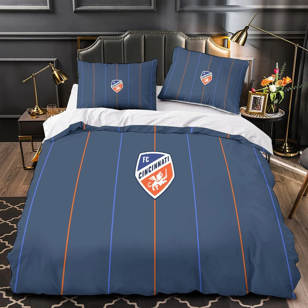 FC Cincinnati Duvet Cover Quilt Case Pillowcase Bedding Set Without Filler