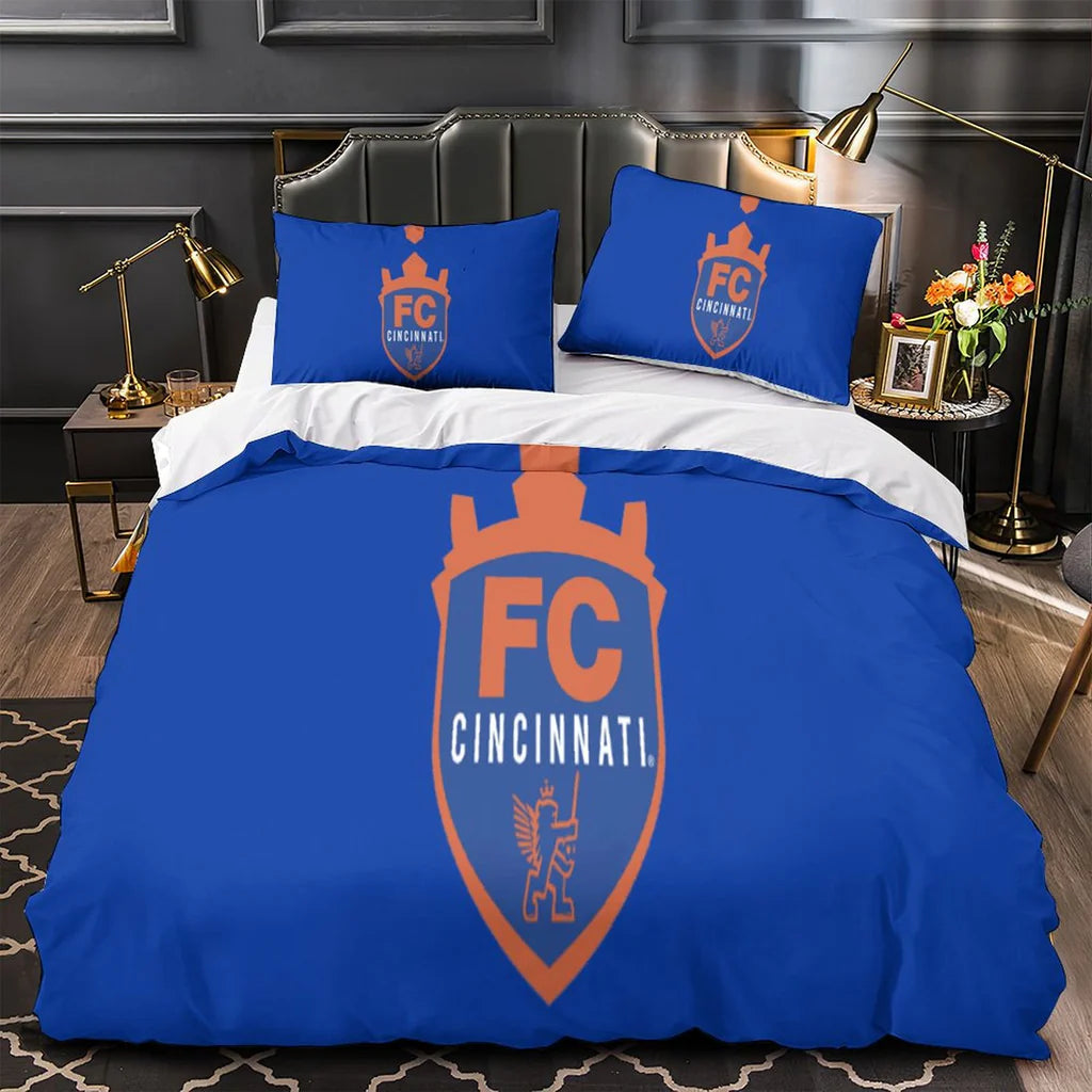 FC Cincinnati Duvet Cover Quilt Case Pillowcase Bedding Set Without Filler