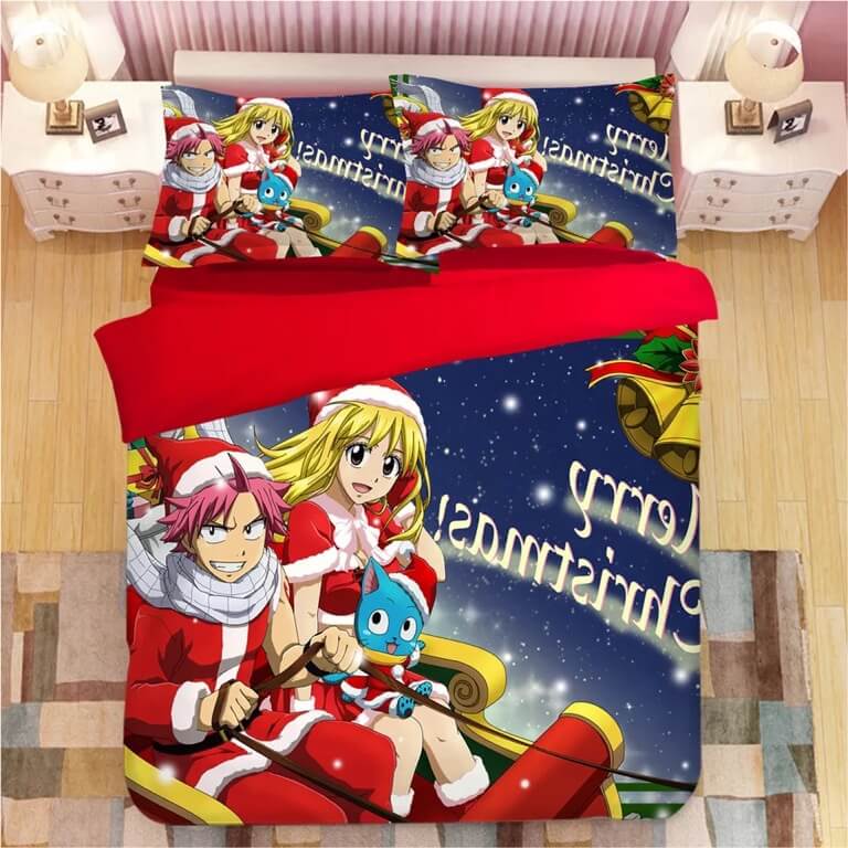 Fairy Tail Duvet Cover Quilt Case Pillowcase Bedding Set