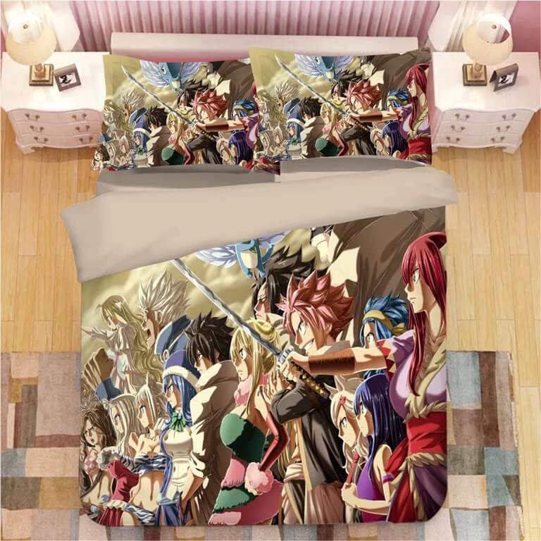 Fairy Tail Duvet Cover Quilt Case Pillowcase Bedding Set