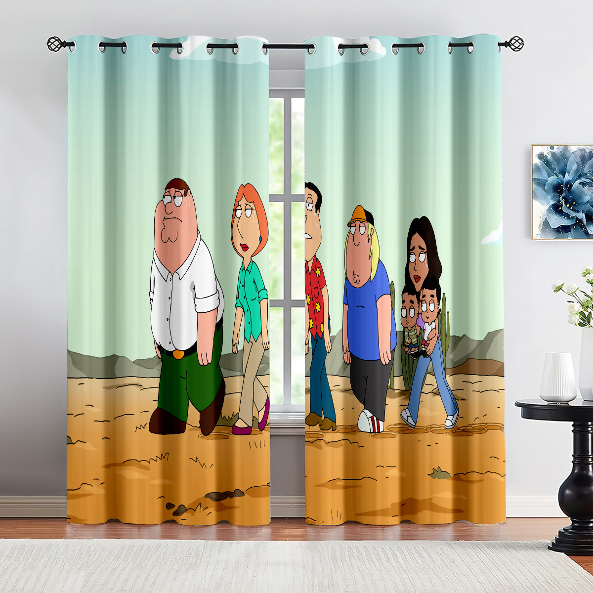 Family  Guy Blackout Curtains Drapes For Window Treatment Set