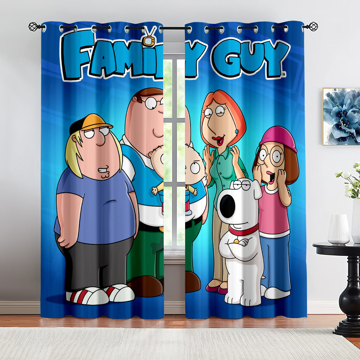 Family  Guy Blackout Curtains Drapes For Window Treatment Set