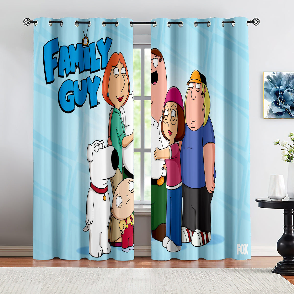 Family  Guy Blackout Curtains Drapes For Window Treatment Set