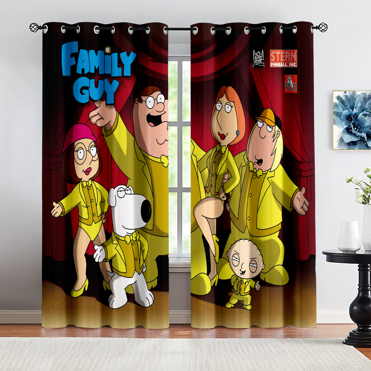 Family  Guy Blackout Curtains Drapes For Window Treatment Set