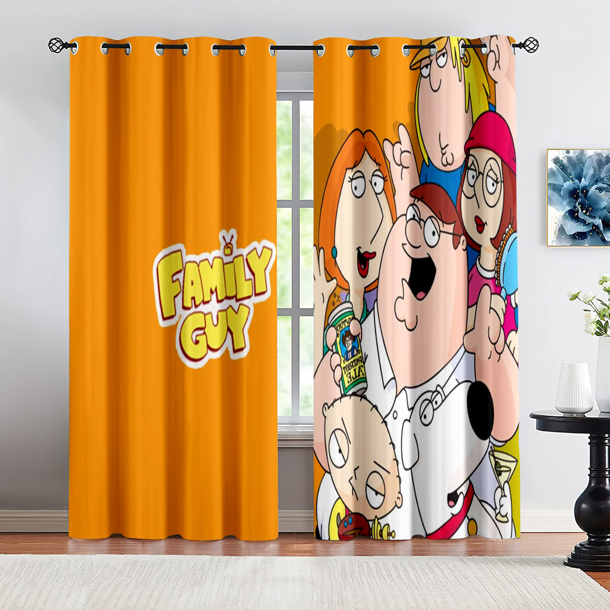 Family  Guy Blackout Curtains Drapes For Window Treatment Set