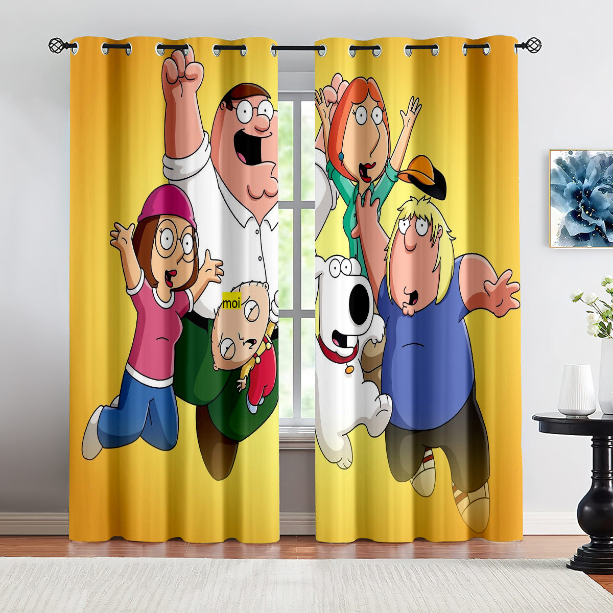 Family  Guy Blackout Curtains Drapes For Window Treatment Set