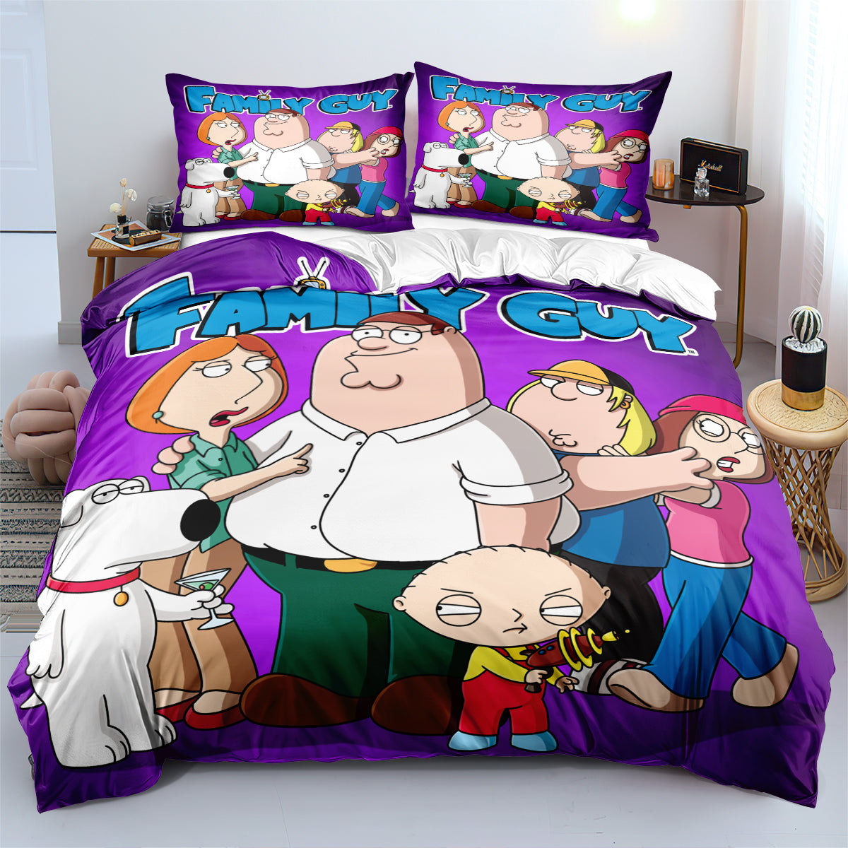 Family Guy Duvet Cover Quilt Case Pillowcase Bedding Set