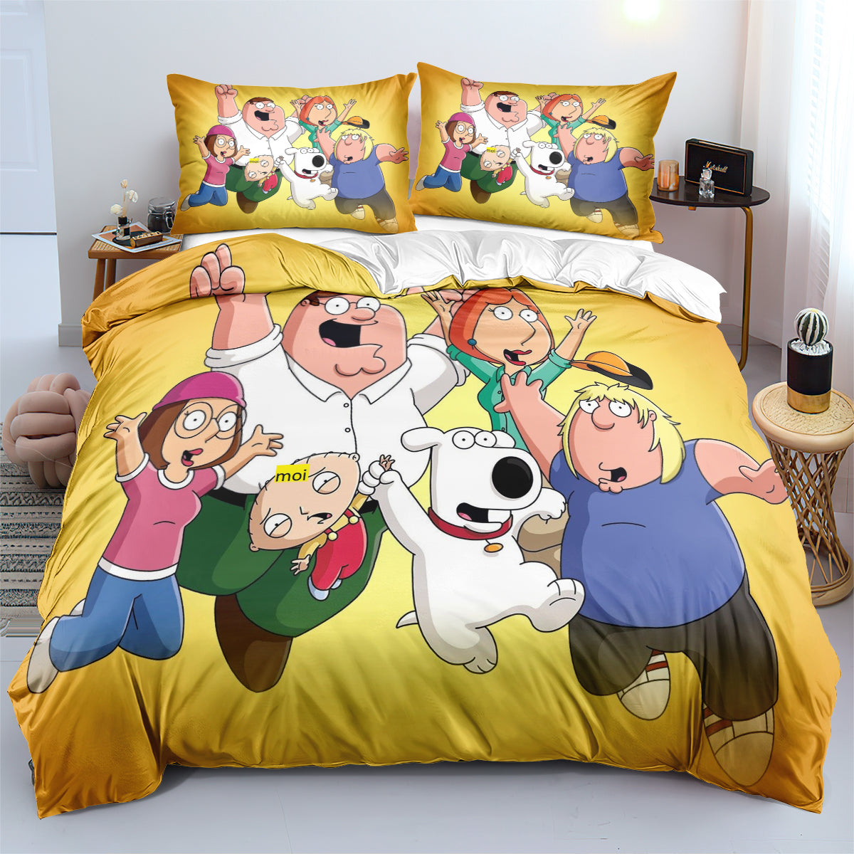 Family Guy Duvet Cover Quilt Case Pillowcase Bedding Set