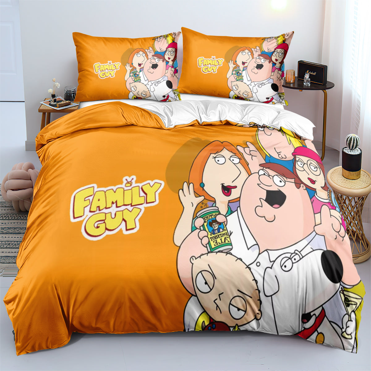 Family Guy Duvet Cover Quilt Case Pillowcase Bedding Set