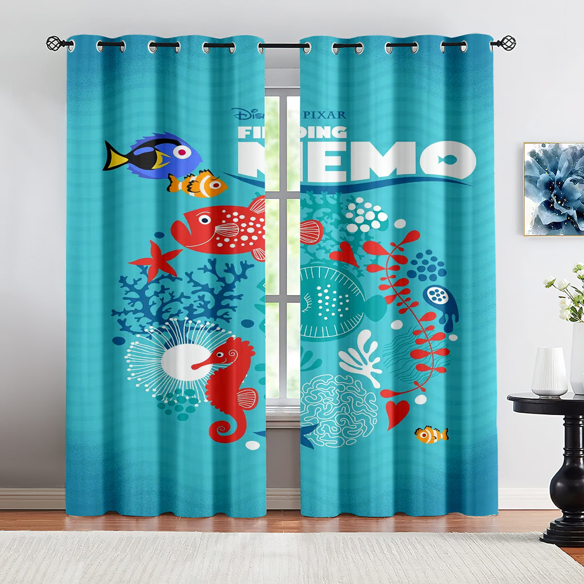 Finding Nemo Blackout Curtains Drapes for Window Treatment Set