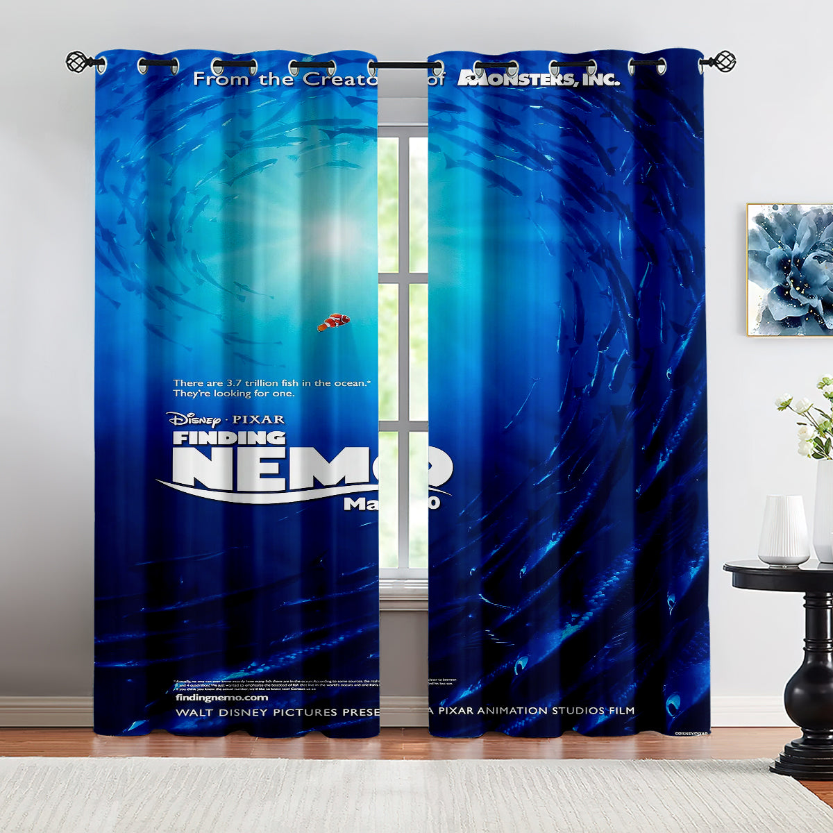 Finding Nemo Blackout Curtains Drapes for Window Treatment Set