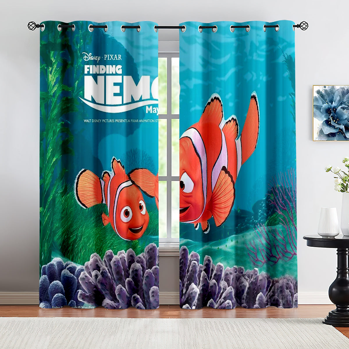 Finding Nemo Blackout Curtains Drapes for Window Treatment Set