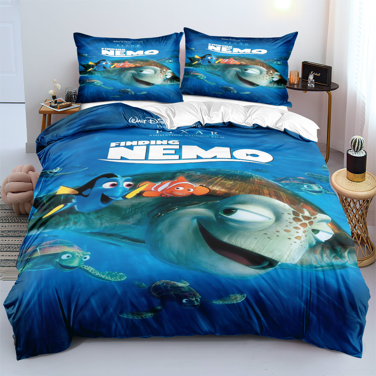Finding Nemo Duvet Cover Quilt Cover Pillowcase Bedding Set  Bedroom Decor