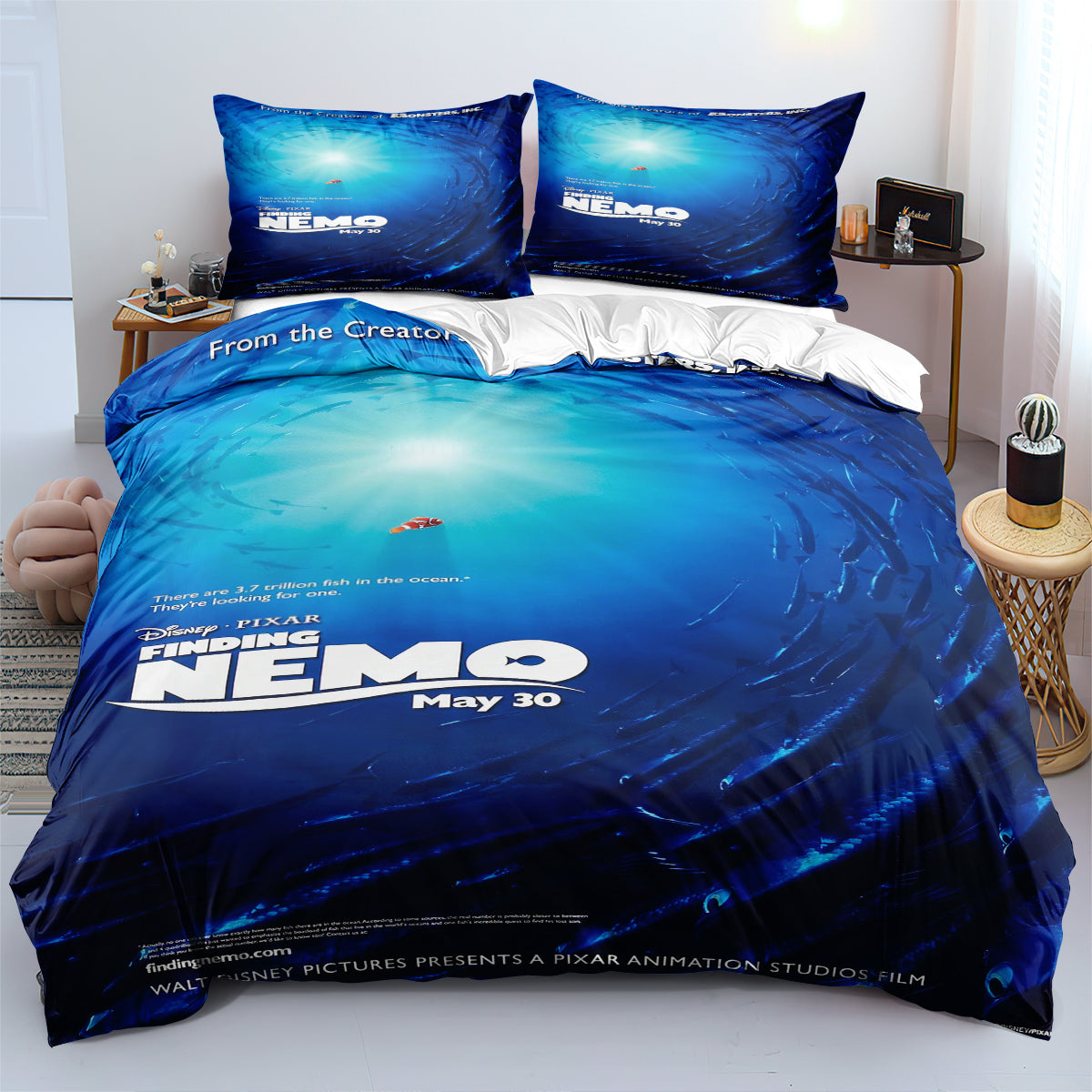 Finding Nemo Duvet Cover Quilt Cover Pillowcase Bedding Set  Bedroom Decor