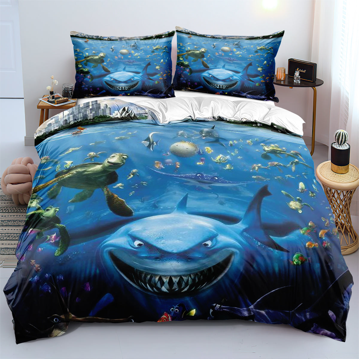 Finding Nemo Duvet Cover Quilt Cover Pillowcase Bedding Set  Bedroom Decor