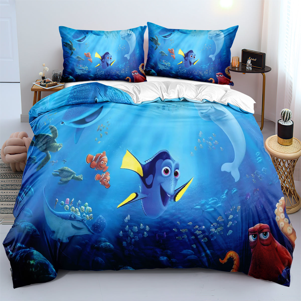 Finding Nemo Duvet Cover Quilt Cover Pillowcase Bedding Set  Bedroom Decor