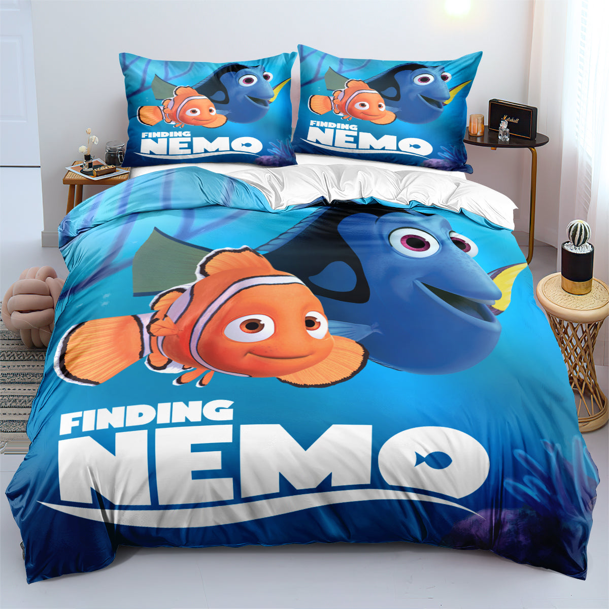 Finding Nemo Duvet Cover Quilt Cover Pillowcase Bedding Set  Bedroom Decor