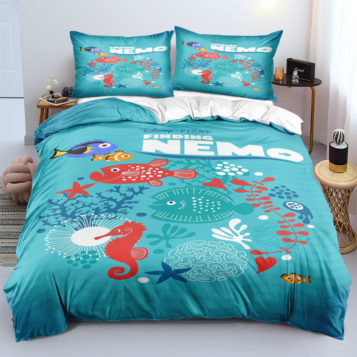 Finding Nemo Duvet Cover Quilt Cover Pillowcase Bedding Set  Bedroom Decor