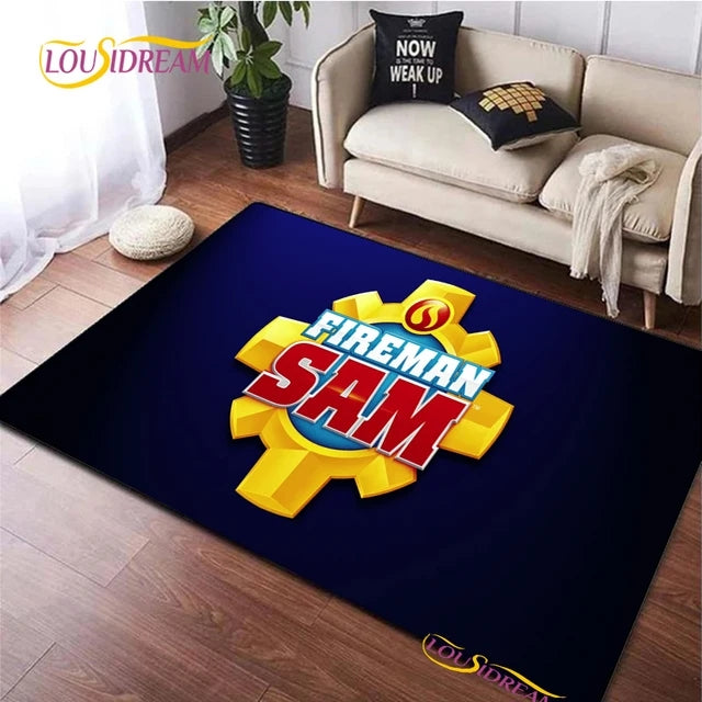 Fireman Sam Cosplay Carpet Living Room Bedroom Sofa Rug Door Mat