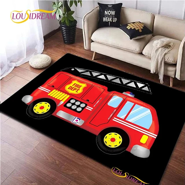 Fireman Sam Cosplay Carpet Living Room Bedroom Sofa Rug Door Mat