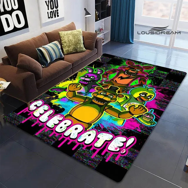 Five Nights At Freddys Cosplay Carpet Living Room Bedroom Sofa Rug Door Mat