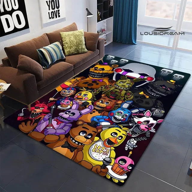 Five Nights At Freddys Cosplay Carpet Living Room Bedroom Sofa Rug Door Mat