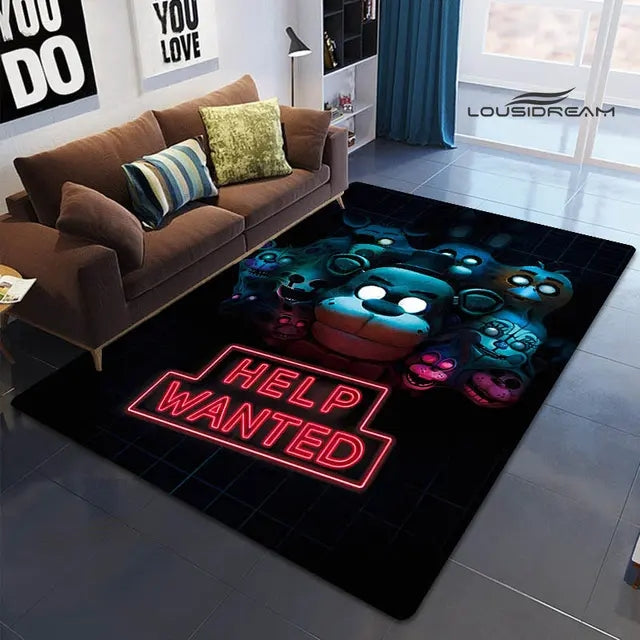 Five Nights At Freddys Cosplay Carpet Living Room Bedroom Sofa Rug Door Mat