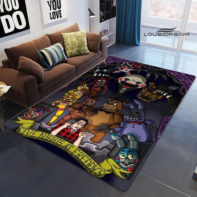 Five Nights At Freddys Cosplay Carpet Living Room Bedroom Sofa Rug Door Mat