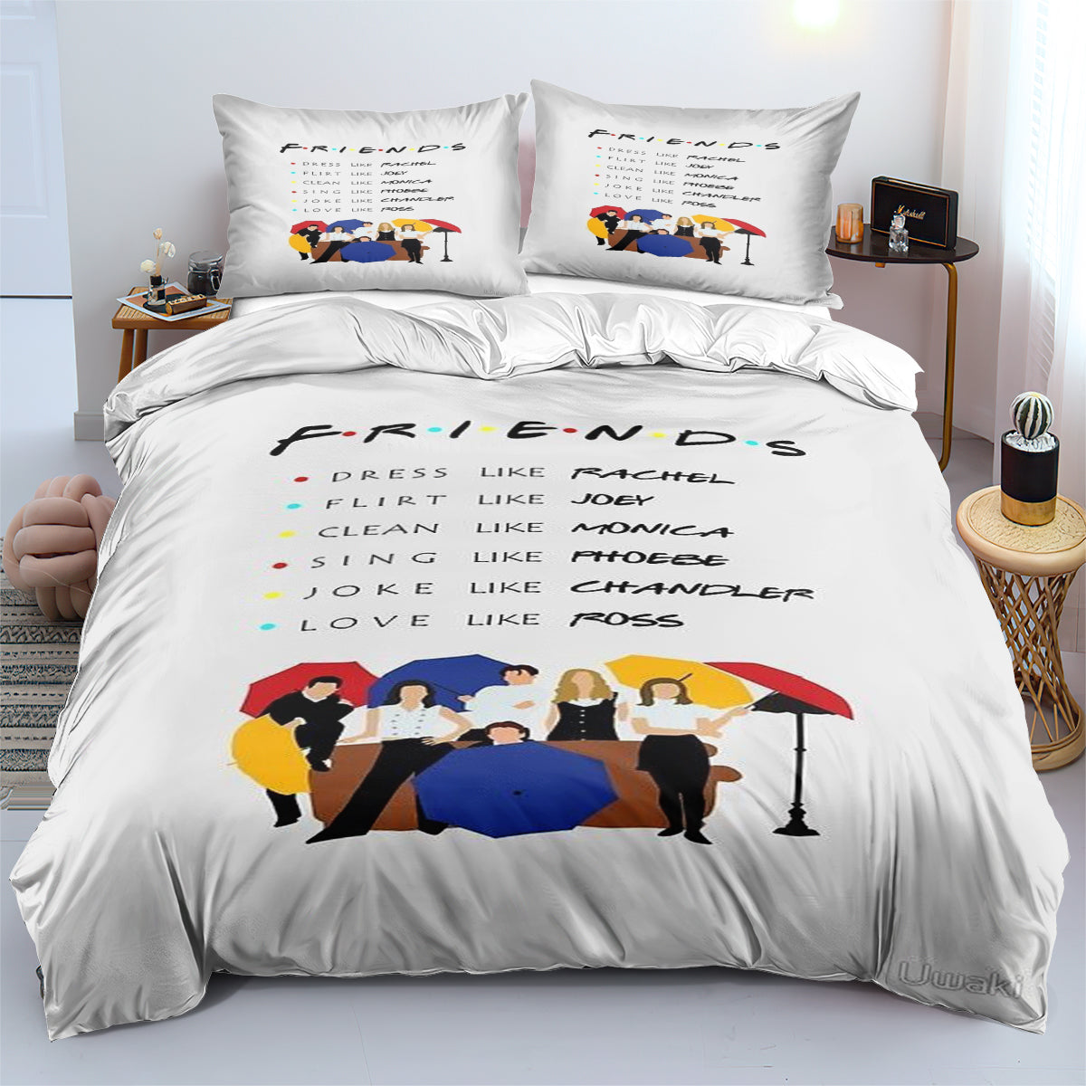 Friends Duvet Cover Quilt Cover Pillowcase Bedding Set Home Decor