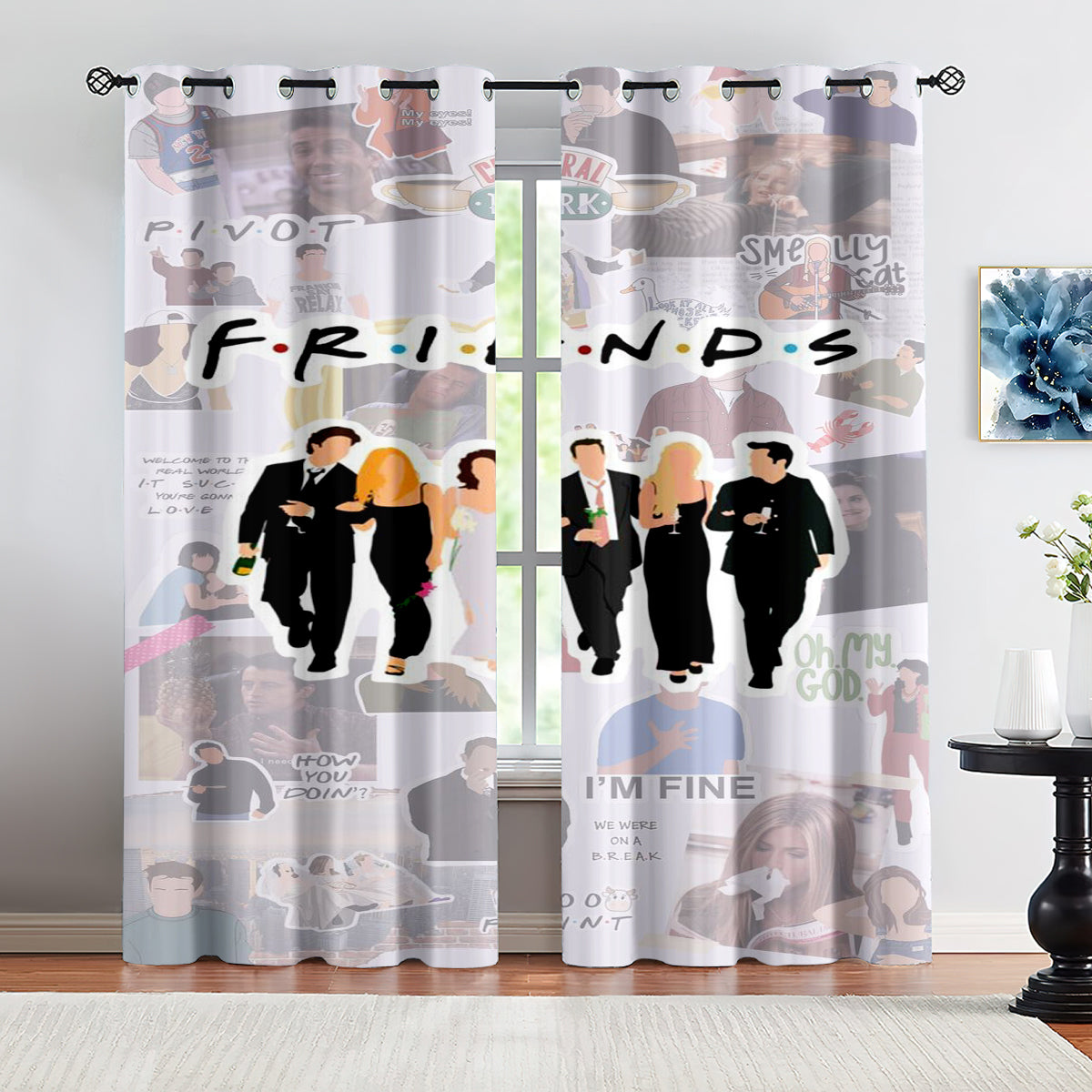 Friends Tv Curtains Pattern Blackout Window Drapes