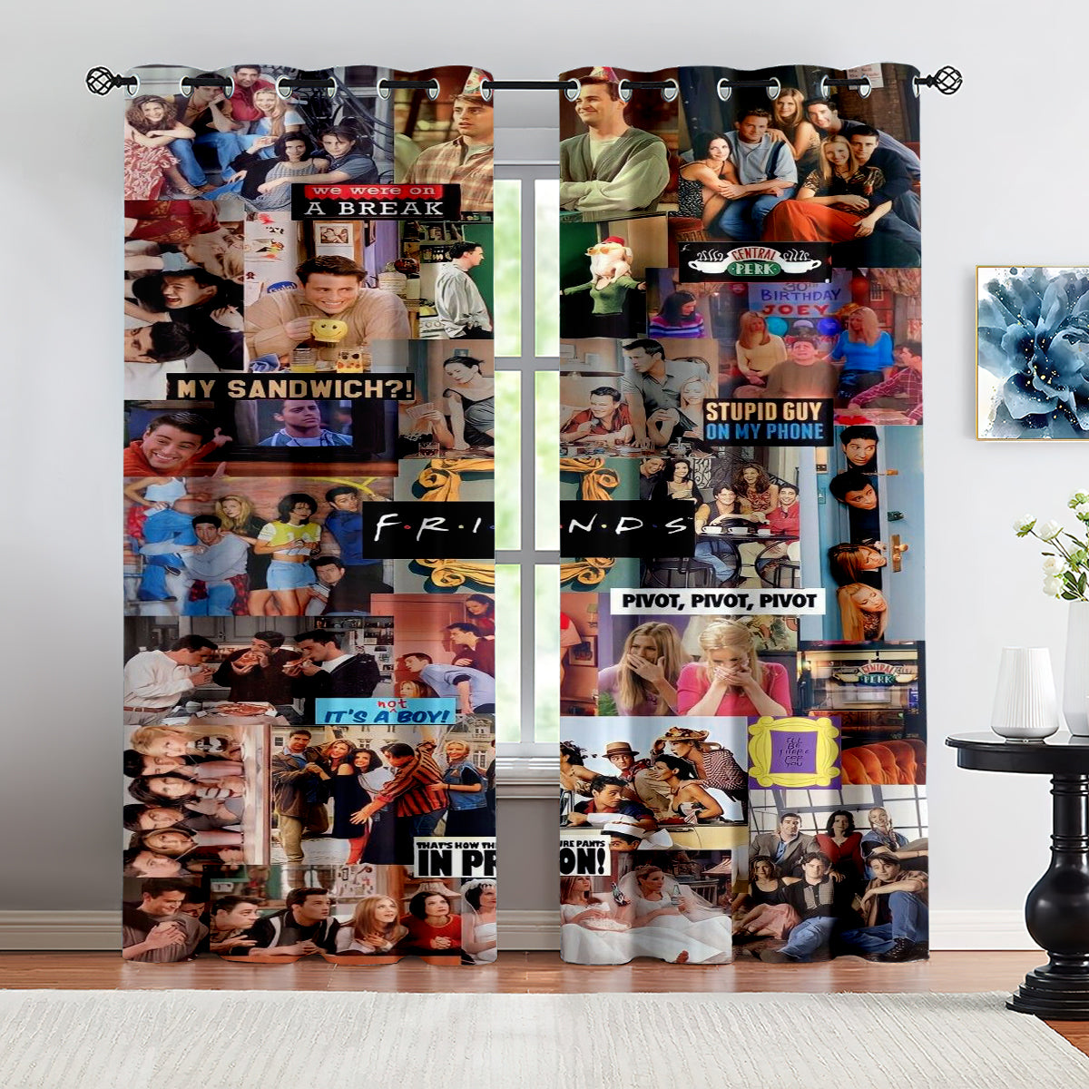 Friends Tv Curtains Pattern Blackout Window Drapes