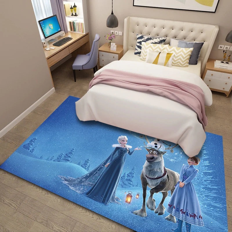 Frozen Anna Elsa Princess Carpet Living Room Bedroom Sofa Mat Door Rugs