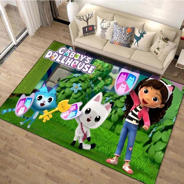 Gabbys Dollhouse Graphic Carpet Living Room Bedroom Sofa Rug Door Mat Kitchen Bathroom Mats for Kids