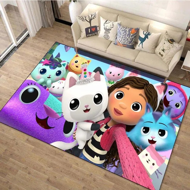 Gabbys Dollhouse Graphic Carpet Living Room Bedroom Sofa Rug Door Mat Kitchen Bathroom Mats for Kids