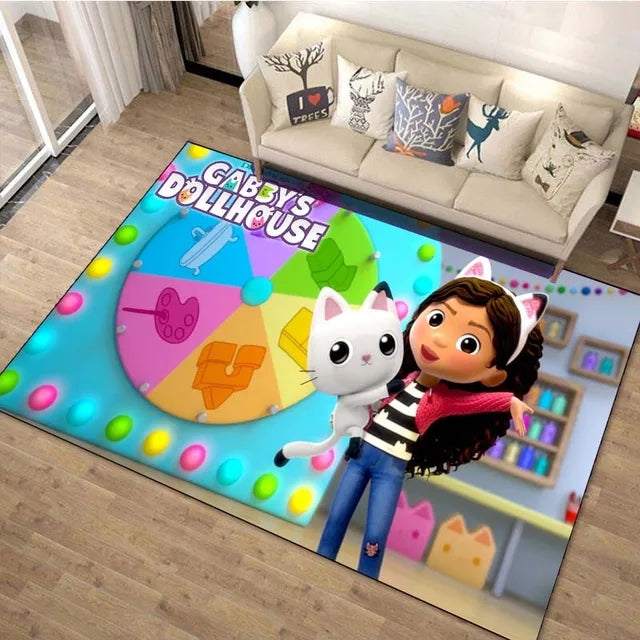 Gabbys Dollhouse Graphic Carpet Living Room Bedroom Sofa Rug Door Mat Kitchen Bathroom Mats for Kids