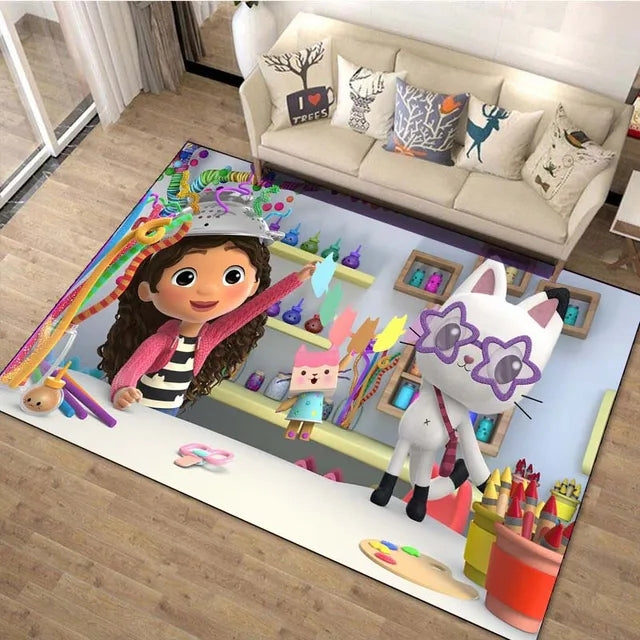 Gabbys Dollhouse Graphic Carpet Living Room Bedroom Sofa Rug Door Mat Kitchen Bathroom Mats for Kids