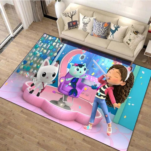 Gabbys Dollhouse Graphic Carpet Living Room Bedroom Sofa Rug Door Mat Kitchen Bathroom Mats for Kids