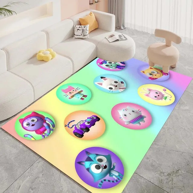 Gabbys Dollhouse Graphic Carpet Living Room Bedroom Sofa Rug Door Mat Kitchen Bathroom Mats for Kids