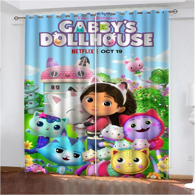 Gabbys Dollhouse Blackout Curtains Drapes for Window Treatment Set