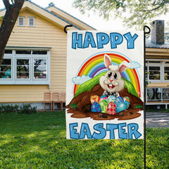 Gift Easter Bunny Flag Banner 30*45CM（11.81IN*17.71IN）