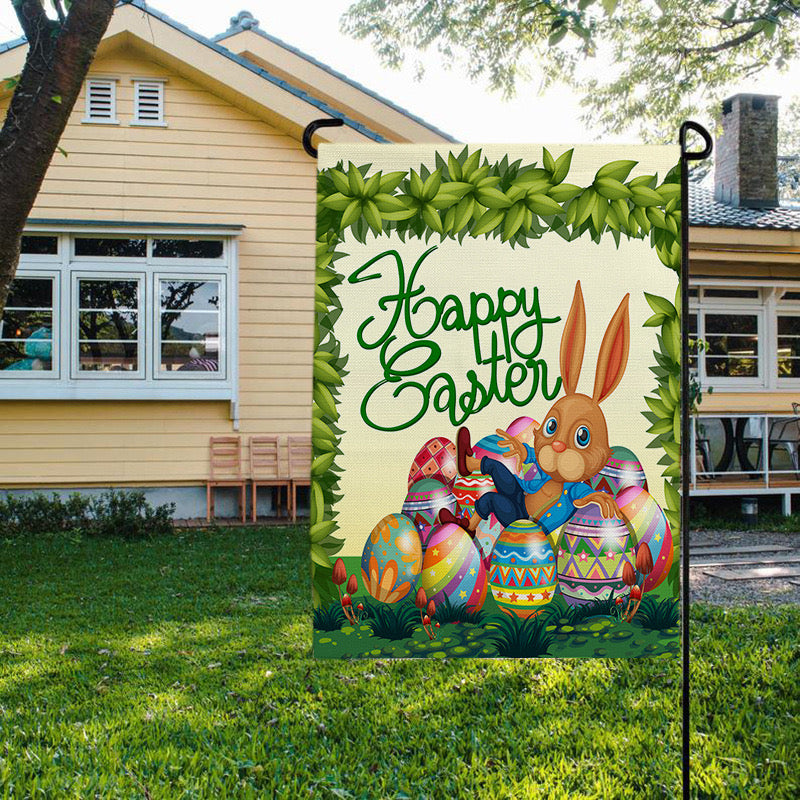 Gift Easter Bunny Flag Banner 30*45CM（11.81IN*17.71IN）